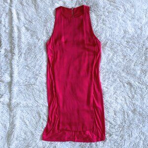 Fuchsia Pink Halter Mini Dress - Small